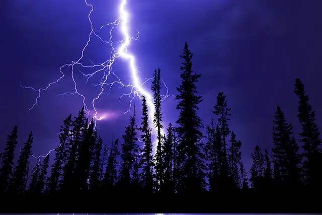 lightning striking the ground