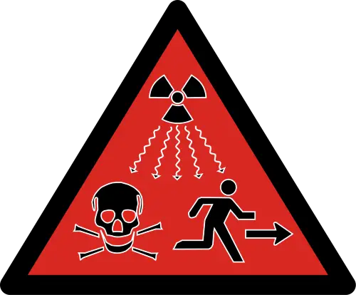 caution radiation sign