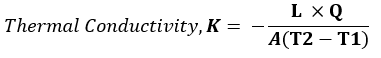 formula for thermal conductivity