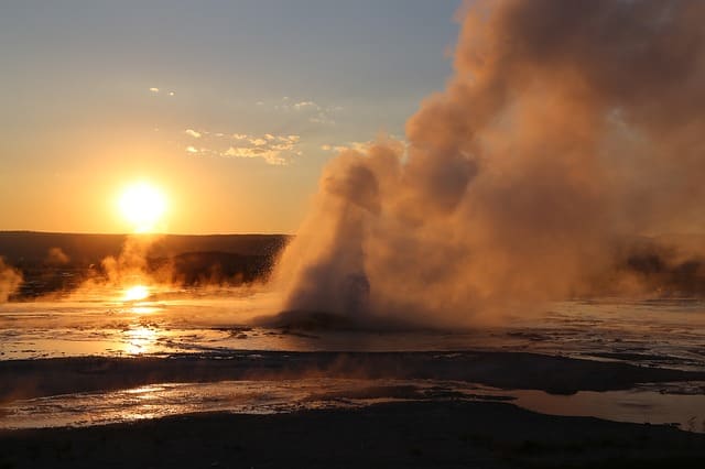 evaporation in hot spring