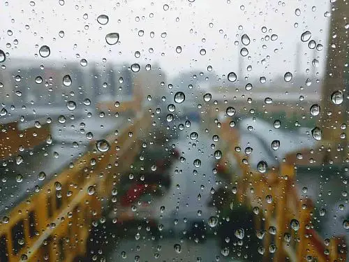 rain droplet on glass